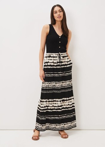 Phase Eight Ce Ce Tie Dye Skirts Black Australia | WA1784236